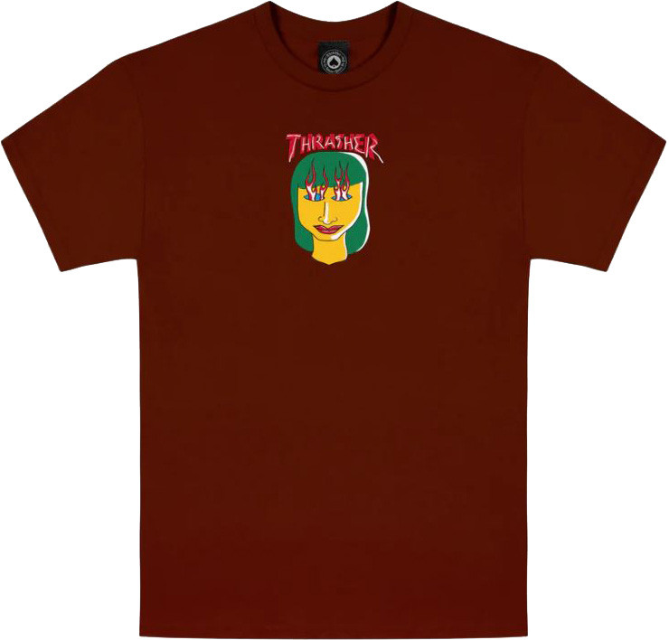 Thrasher Talk Shit By Gonz Maroon Ss M - Skateboard Tshirt