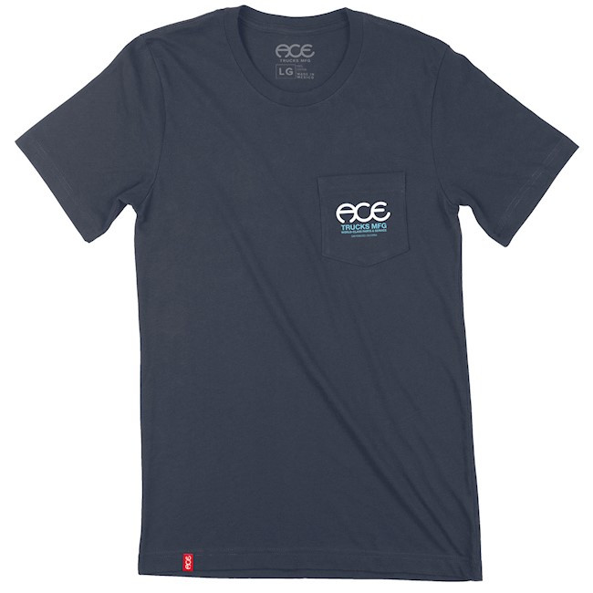 Ace World Class Navy Pocket Ss M - Skateboard Tshirt