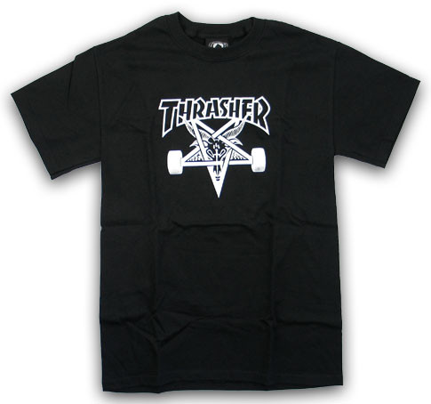 Thrasher Sk8 Goat Black Ss L - Skateboard Tshirt