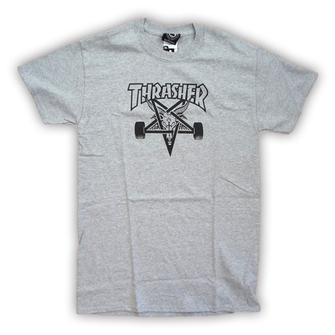 Thrasher Sk8 Goat Heather Grey Ss M - Skateboard Tshirt