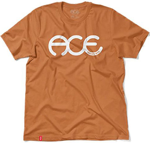 Ace Rings Burnt Orange Ss M - Skateboard Tshirt