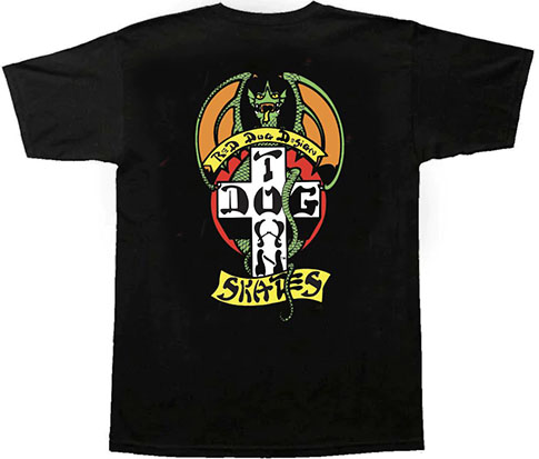 Dogtown Og Red Dog Black Ss Xxl - Skateboard Tshirt