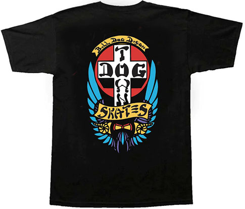Dogtown Og Bull Dog Black Ss Xxl - Skateboard Tshirt