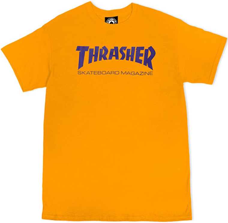Thrasher Skate Mag Gold/purple Ss L - Skateboard Tshirt