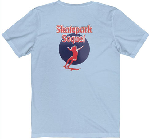 45 Rpm Vintage Soquel Skatepark Light Blue Ss L - Skateboard Tshirt