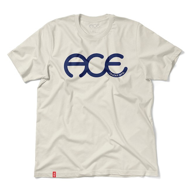 Ace Rings Natural/blue Ss Xxl - Skateboard Tshirt