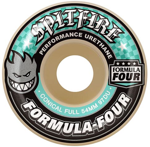 Spitfire Formula Four Conical Full 58mm 97d (set Of 4) - Skateboard Wheels