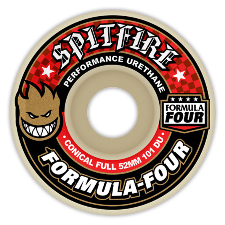 Spitfire Formula Four Conical Full 56mm 101d (set Of 4) - Skateboard Wheels