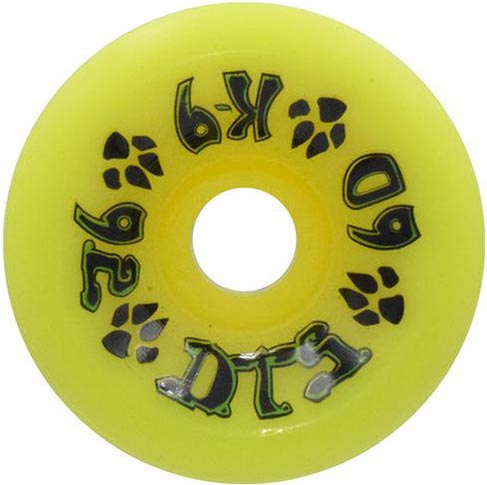 Dogtown K-9 80's Yellow Wheels 60mm 92a (set Of 4) - Skateboard Wheels
