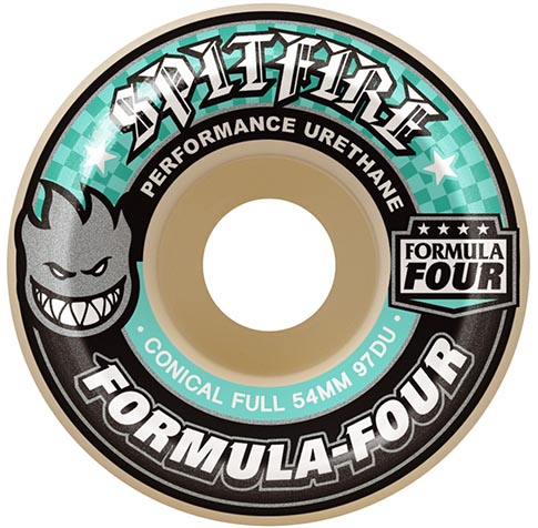 Spitfire Formula Four Conical Full 54mm 97d (set Of 4) - Skateboard Wheels