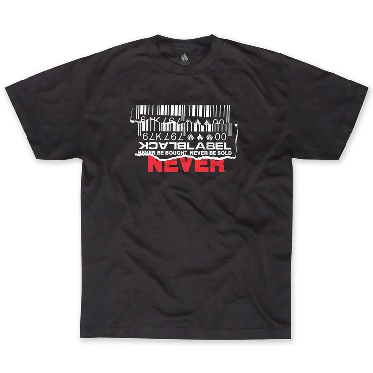 Black Label Never Black Ss M - Skateboard Tshirt