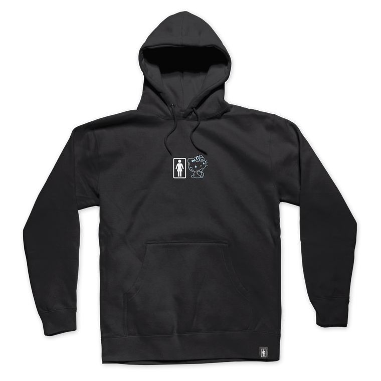 Girl Hello Kitty 50th Partners Black Hd/swt L - Skateboard Sweatshirt