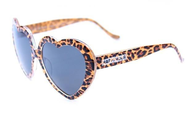 Happy Hour Hearts Leopard Sunglasses
