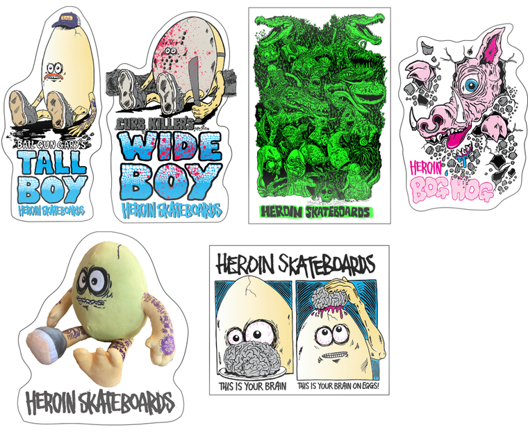 Heroin Allegory Assorted 12ct Sticker Pack