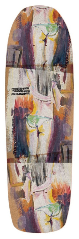 The Heated Wheel Team Mirrored Shaped Deck 9.5 - Skateboard Deck