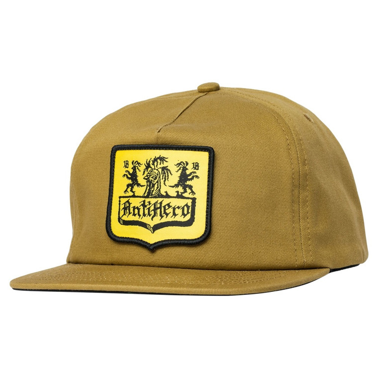 Anti-hero Coat Of Arms Snapback Hat Tan - Skateboard Hat