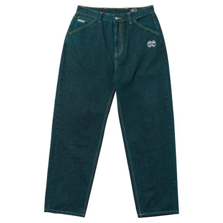 Krooked Eyes Green Overdye Denim Pants Xxl