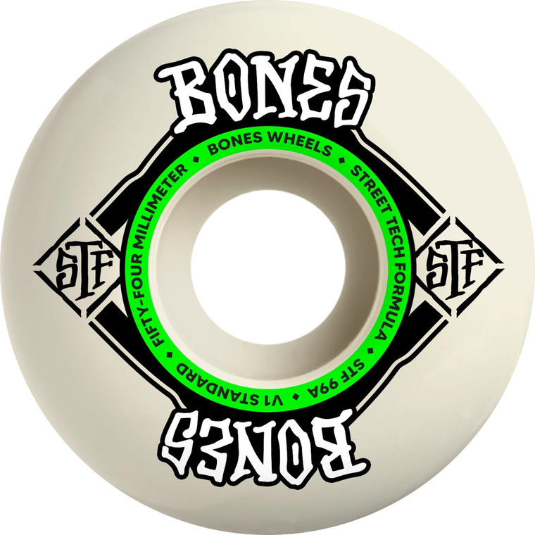Bones Stf Standard V1 54mm 99a (set Of 4) - Skateboard Wheels