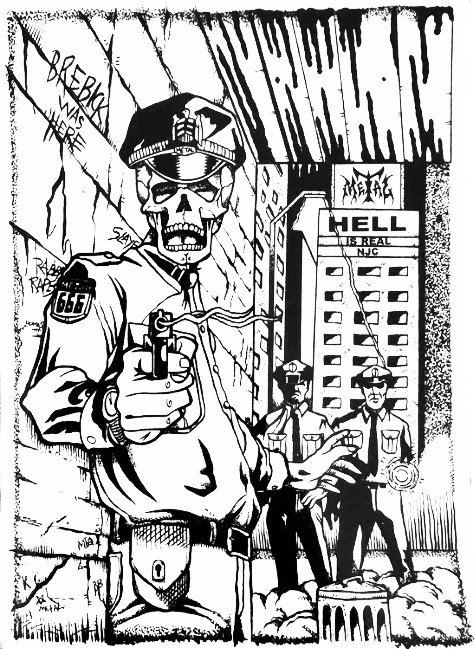 Metal Cop Sticker