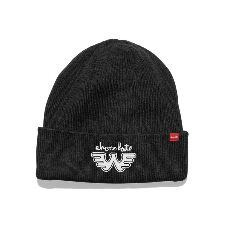 Chocolate Waylon Jennings W Tight Cuff Beanie Black
