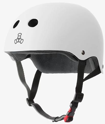 Triple 8 Helmet Certified Sweatsaver White Matte Xs/s -  Skateboard Helmet
