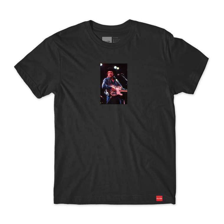 Chocolate Waylon Jennings Live Black Ss L - Skateboard Tshirt