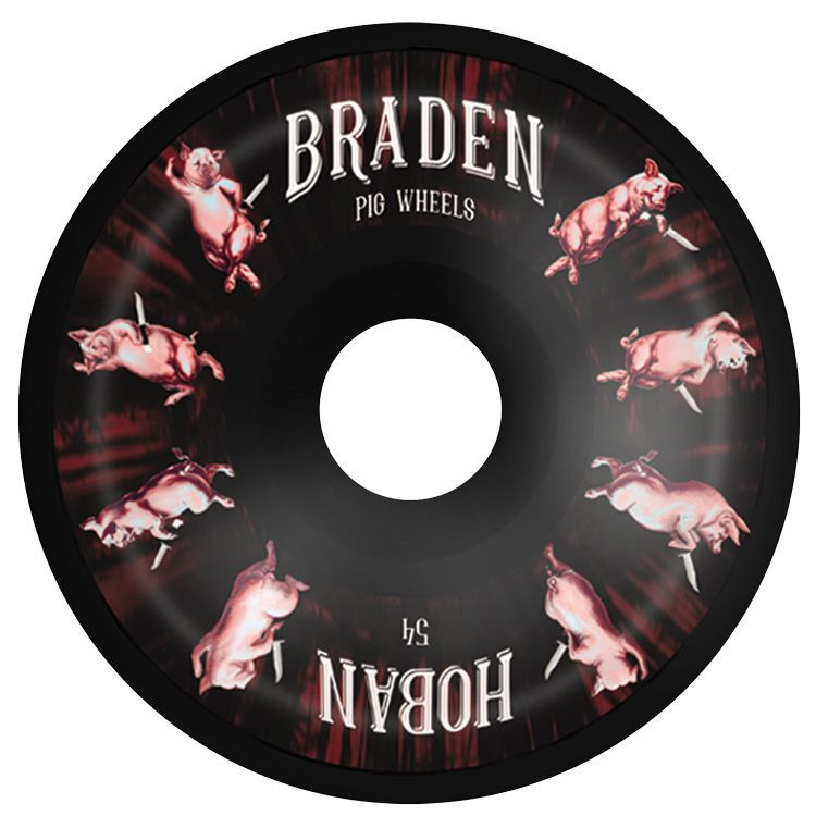 Pig Braden Hoban Pigs Black 54mm 99a (set Of 4) - Skateboard Wheels
