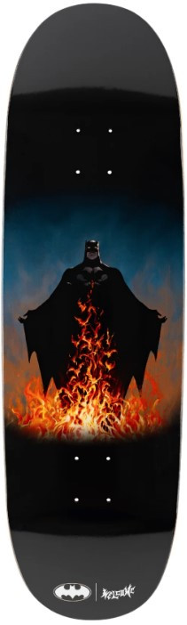 Welcome X Batman Bat Flames On Boline 2.0 Shaped Deck 9.50 X 33.00 -  Skateboard Deck