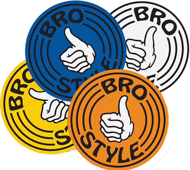 Bro Style - Style Og Circle Logo Large Sticker