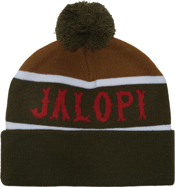 Antihero - Zambony Pom Beanie Olive/gold/red - Skateboard Beanie