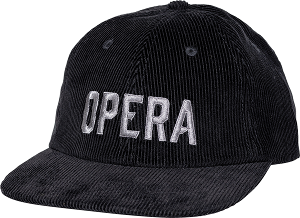 Opera - Logo Corduroy Hat Adj-black - Skateboard Hat