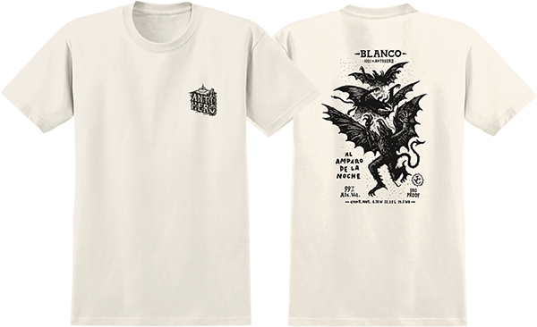 Antihero - Carnales Blanco Ss S-cream/black - Skateboard Tshirt