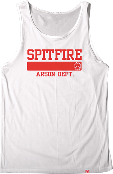 Spitfire - Arson Dept Tank Top S-white/red - Skateboard Tshirt