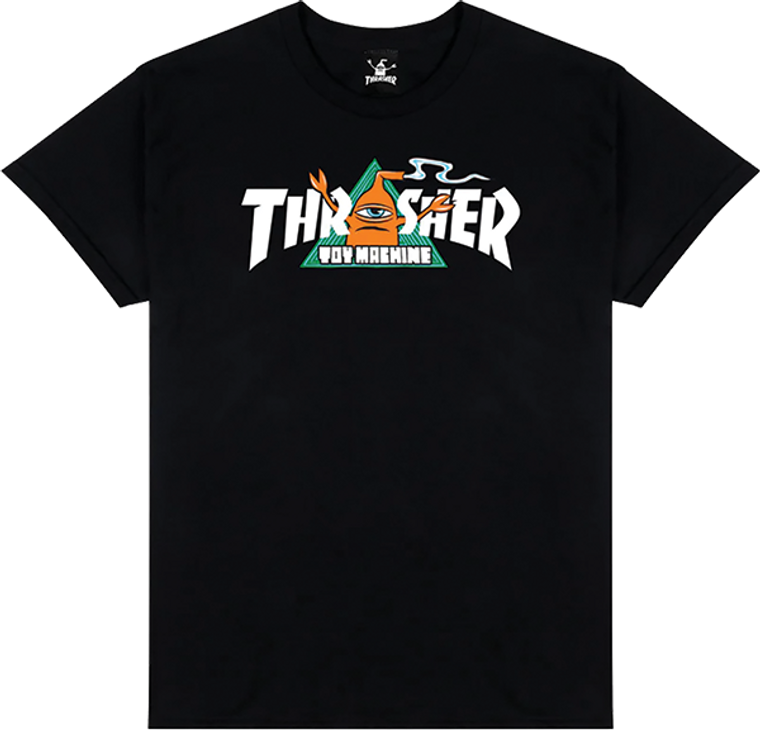 Thrasher - Toy Machine Vortex Ss S-black - Skateboard Tshirt