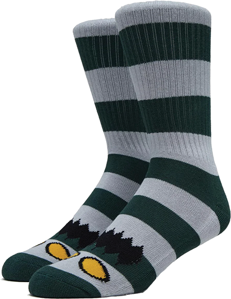 Toy Machine - Monster Big Stripe Crew Socks Forest - Skateboard Socks