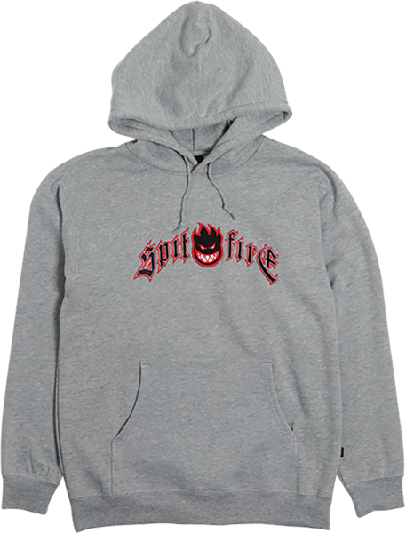 Spitfire - Immortal Fire Emb Hd/swt S-heather Grey - Skateboard Sweatshirt Hoodie