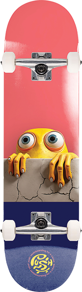 Push - Peek Over Soft Top Complete-7.0 Salmon/blue - Complete Skateboard