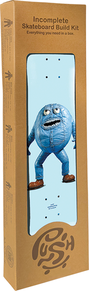 Push - Denim Dan (in-complete)-8.0 Light Blue - Complete Skateboard