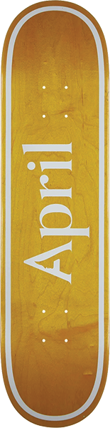 April - Og Logo Deck-8.12 Yellow - Skateboard Deck