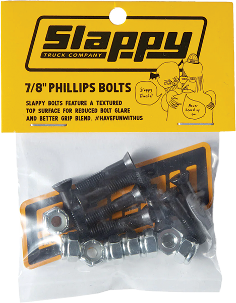 Slappy - Phillips Bolts Set 7/8" Black - Skateboard Hardware