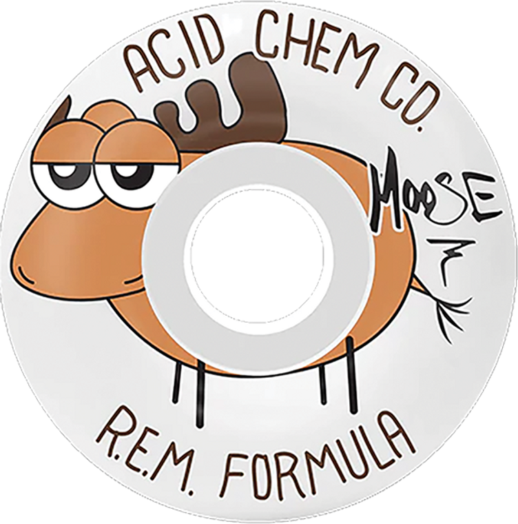 Acid Chemical Co. - Rem Moose Sr 53mm 101a Wht - Skateboard Wheels (Set Of Four)