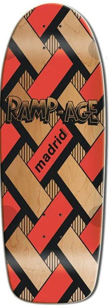 Madrid Team Rampage Natural Reissue Shaped Deck 10.00 X 30.00 - Skateboard Deck
