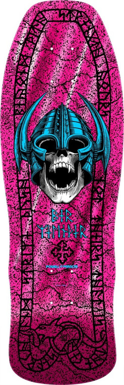 Powell Per Welinder Nordic Skull Classic Shaped Deck Pink Foil 9.62 X 29.75 - Skateboard Deck