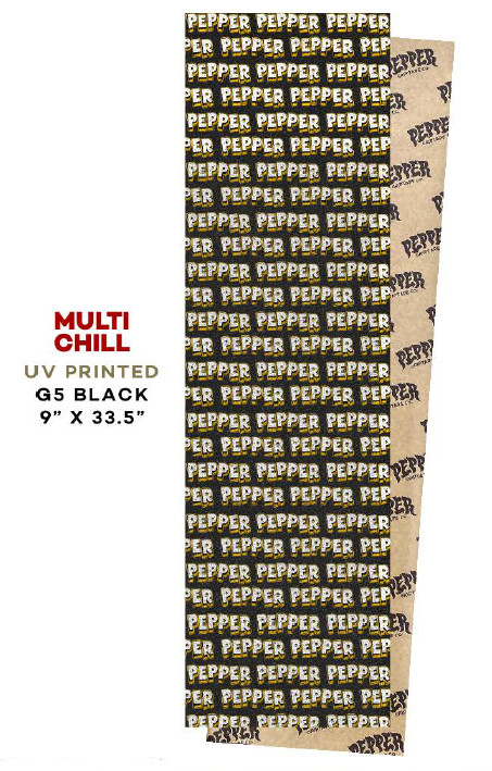 Pepper G5 Multi Chill Graphic Griptape Sheet 9.00 X 33.50 - Skateboard Grip Tape