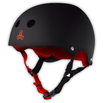 Triple 8 Helmet Sweatsaver Black Matte W/ White Xxl (the Heed) - Skateboard Helmet