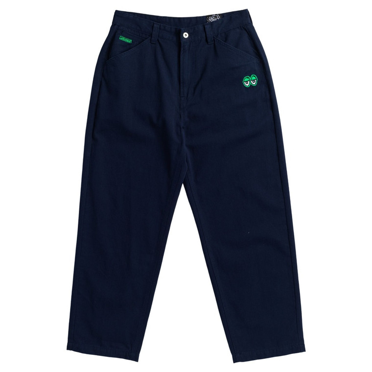 Krooked Eyes Emb Twill Navy/green Pants L