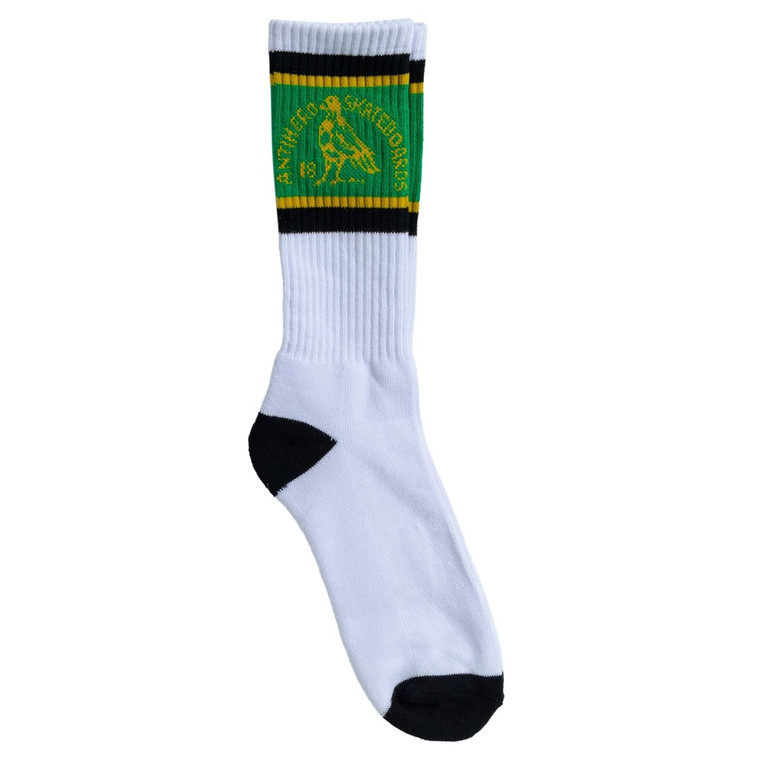 Anti-hero Clubhouse Socks White/green/black - Skateboard Socks