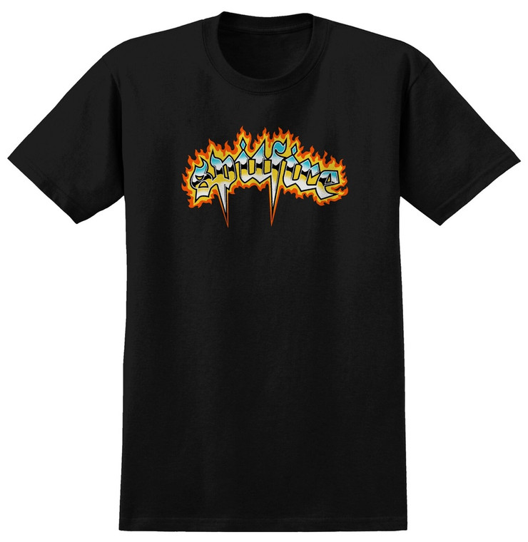 Spitfire Chrome Venom Black Ss M - Skateboard Tshirt