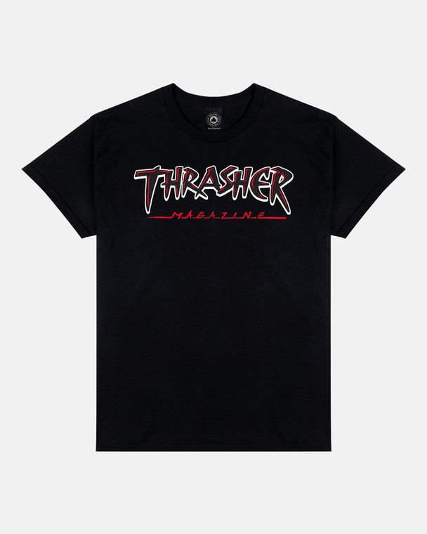Thrasher Slash Black Ss Xl - Skateboard Tshirt