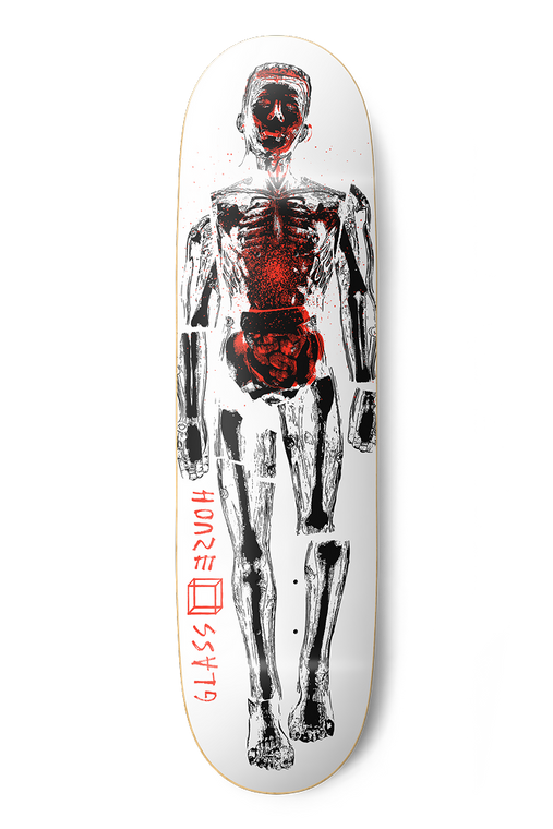 Glass House Team Glass Man White/red Deck 8.25 - Skateboard Deck